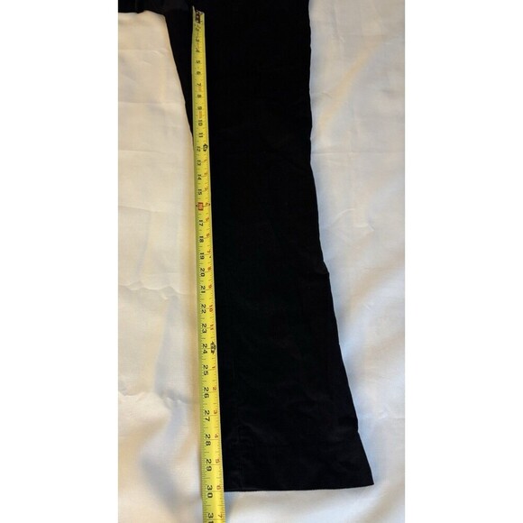 ALICE + OLIVIA Black Corduroy Pants Women 6 Slim Straight Leg Wide Waist Casual - Picture 6 of 11